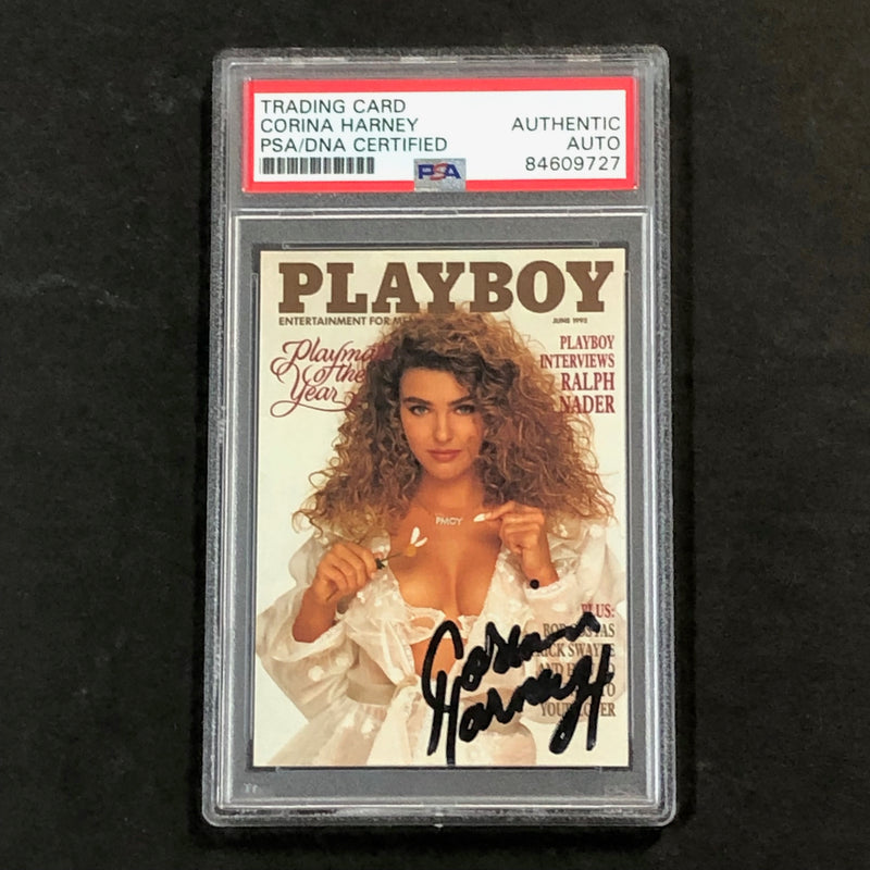 1992 Playboy #17 Corina Harney Signed Card PSA/DNA Encapsulated Autographed Slabbed Model
