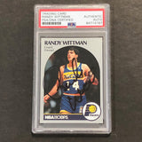 1990-91 NBA Hoops #141 Randy Wittman Signed Card AUTO PSA Slabbed Pacers