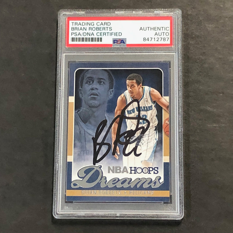 2013-14 Panini NBA Hoops #21 Brian Roberts Signed AUTO PSA Slabbed Pelicans
