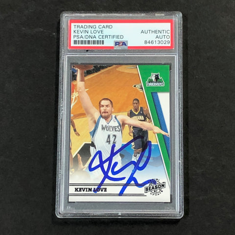 2010-11 Panini Season Update #139 Kevin Love Signed Card AUTO PSA Slabbed Timberwolves