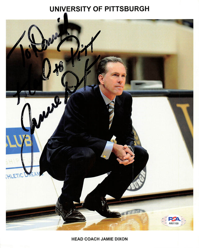 JAMIE DIXON signed 8x10 photo PSA/DNA Pittsburg Autographed