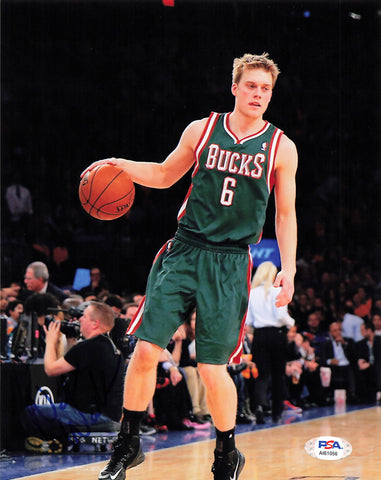 NATE WOLTERS signed 8x10 photo PSA/DNA Milwaukee Bucks Autographed