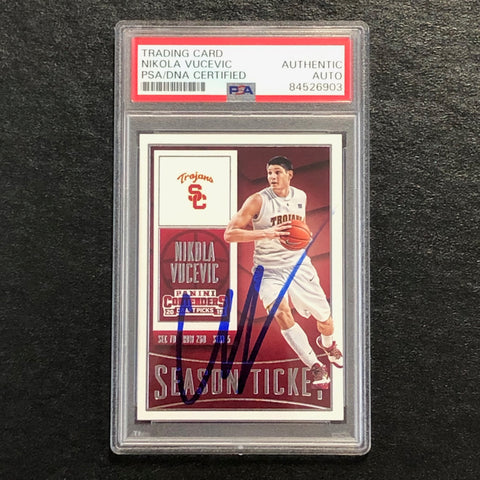 2015-16 Contenders Draft Picks Season Ticket #76 Nikola Vucevic Signed Card AUTO PSA Slabbed USC