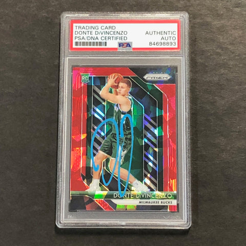 2018-19 Panini Prizm #246 DONTE DIVINCENZO Signed Card AUTO PSA/DNA Slabbed RC Bucks