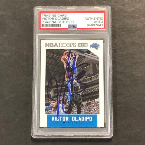 2015-16 NBA Hoops #210 Victor Oladipo Signed Card AUTO PSA/DNA Slabbed Magic