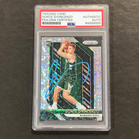 2018-19 Panini Prizm #246 DONTE DIVINCENZO Signed Card AUTO PSA/DNA Slabbed RC Bucks