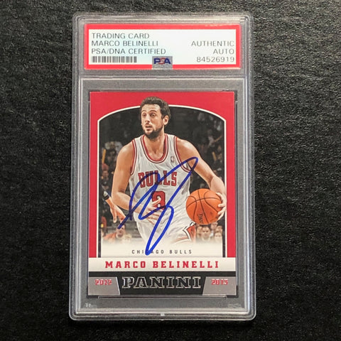 2012-13 Panini Basketball #50 Marco Belinelli Signed Card AUTO PSA Slabbed Bulls