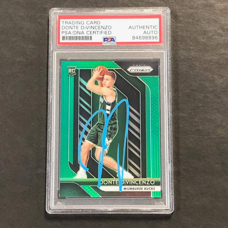 2018-19 Panini Prizm #246 DONTE DIVINCENZO Signed Card AUTO PSA/DNA Slabbed RC Bucks