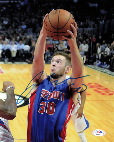 JON LEUER signed 8x10  photo PSA/DNA Detroit Pistons Autographed