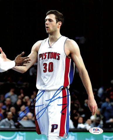JON LEUER signed 8x10  photo PSA/DNA Detroit Pistons Autographed