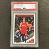 2018-19 Panini Donruss #5 Goran Dragic Signed Card AUTO PSA/DNA Slabbed Heat