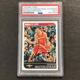 2014-15 Panini Hoops #124 Donatas Motiejunas Signed Card AUTO PSA Slabbed Rockets