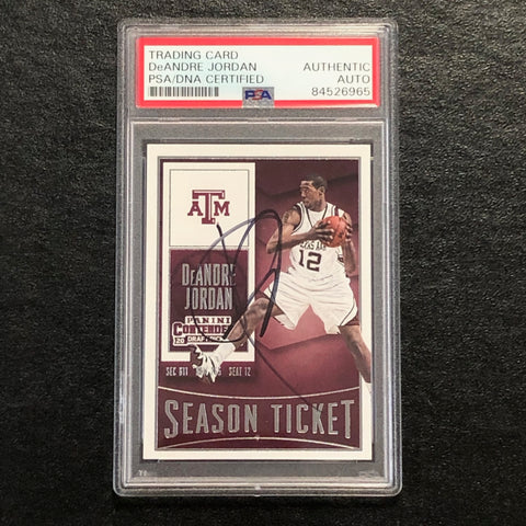 2015-16 Contenders Draft Picks #23 DeAndre Jordan Signed Card AUTO PSA Slabbed Texas A&M