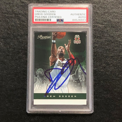 2012-13 Panini Prestige #56 Drew Gooden Signed Card AUTO PSA/DNA Slabbed Bucks