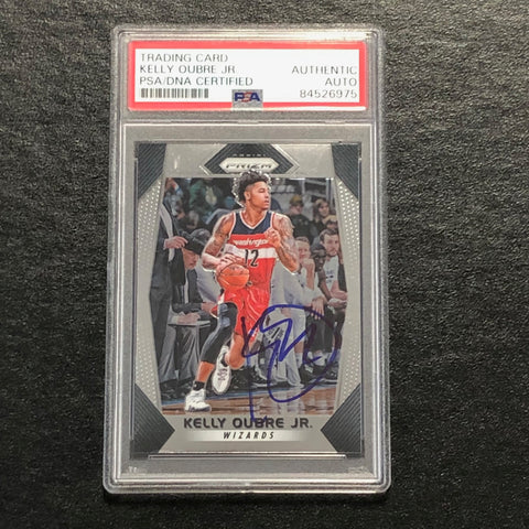 2017 NBA Hoops #136 Kelly Oubre Jr. Signed Card AUTO PSA Slabbed Wizards