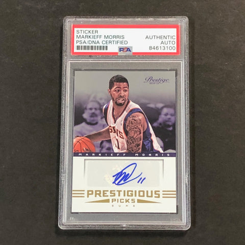 2012-13 Prestige Prestigious Picks #12 Markieff Morris Signed Card AUTO PSA Slabbed Suns