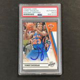2010-11 Panini Season Update #19 Toney Douglas Signed Card AUTO PSA Slabbed Knicks