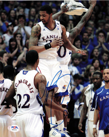 MARKIEFF MORRIS signed 8x10 photo PSA/DNA Kansas Jayhawks Autographed