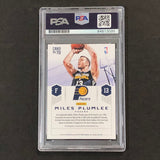 2012-13 Panini Prestige Prestigious Picks #70 Miles Plumlee Signed Rookie Card AUTO PSA Slabbed Pacers