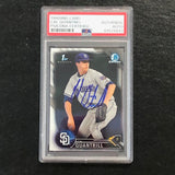 2016 BOWMAN CHROME 1ST #BDC-20 Cal Quantrill Signed Card PSA Slabbed Auto Padres