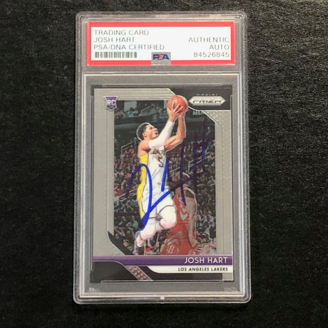 2018-19 Panini Prizm #46 Josh Hart Signed Card AUTO PSA Slabbed RC Lakers