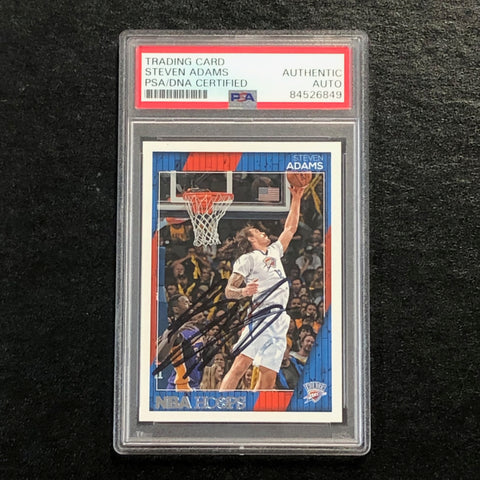 2016-17 NBA Hoops #132 Steven Adams Signed Card Auto PSA/DNA Slabbed Thunder