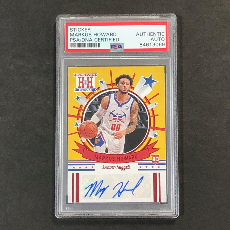 2020 Chronicles Hometown Heroes #HH-MHW Markus Howard Signed Card AUTO PSA Slabbed RC Nuggets