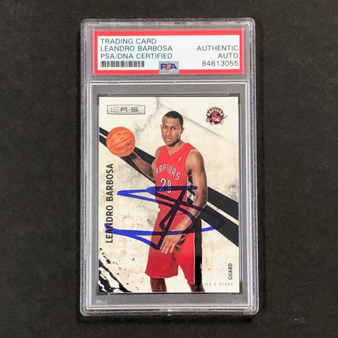 2010-11 Panini Rookies & Stars #15 Leandro Barbosa Signed Card AUTO PSA Slabbed Raptors
