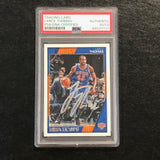 2016-17 NBA Hoops #200 Lance Thomas Signed Card AUTO PSA Slabbed Knicks