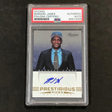 2012-13 Panini Prestige Prestigious Picks #75 Bernard James Signed Card AUTO PSA Slabbed Mavericks