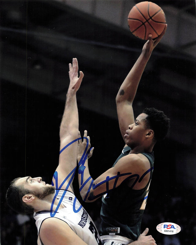 DEYONTA DAVIS signed 8x10 photo PSA/DNA Michigan State Autographed