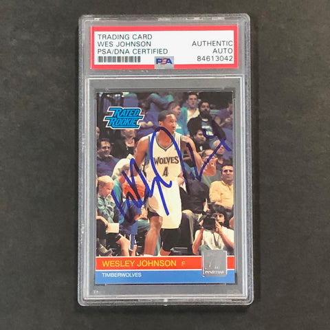 2010-11 Donruss RATED ROOKIE #231 Wesley Johnson Signed Card Auto PSA Slabbed RC Timberwolves