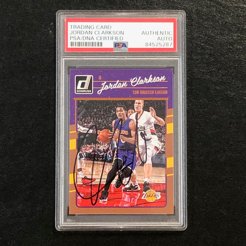 2016-17 DONRUSS #150 Jordan Clarkson Signed Card AUTO PSA Slabbed Lakers