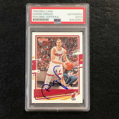 2020-21 Panini Donruss #81 Goran Dragic Signed Card AUTO PSA/DNA Slabbed Heat