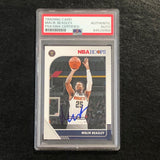 2019-20 NBA Hoops #49 Malik Beasley Signed Card AUTO PSA/DNA Slabbed Nuggets