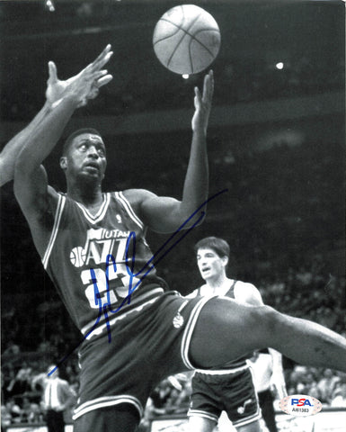 TYRONE CORBIN signed 8x10 photo PSA/DNA Utah Jazz Autographed
