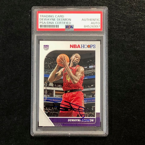 2019-20 NBA Hoops #278 Dewayne Dedmon Signed Card AUTO PSA Slabbed Kings