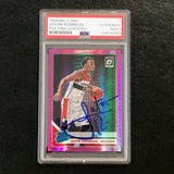 2019-20 OPTIC RATED ROOKIE HYPER PINK #174 JUSTIN ROBINSON Signed Rookie Card AUTO PSA Slabbed RC Wizards