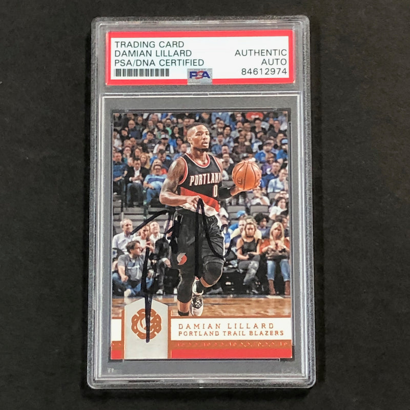 2016-17 Panini Excalibur #145 Damian Lillard Signed Card AUTO PSA Slabbed Blazers