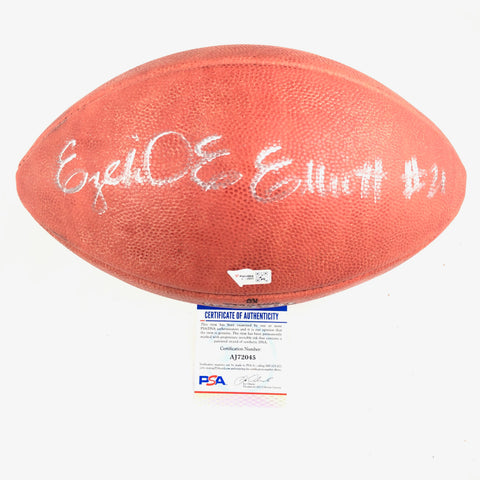 EZEKIEL ELLIOTT signed Football PSA/DNA Fanatics Dallas Cowboys autographed