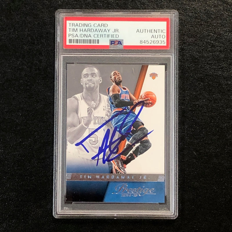 2014-15 Panini Prestige #23 Tim Hardaway Jr. Signed Card AUTO PSA Slabbed Knicks