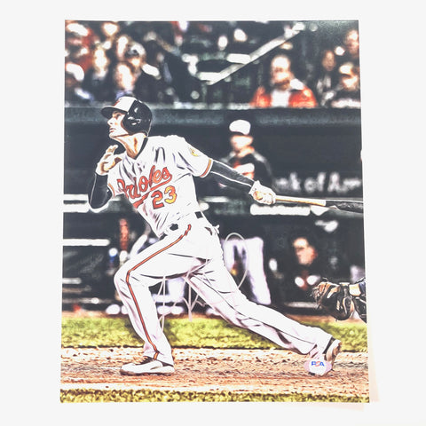 Joey Rickard signed 11x14 photo PSA/DNA Baltimore Orioles Autographed