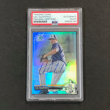 2017 Bowman Chrome Draft Sky Blue Refractor #BDC-21 Cal Quantrill Signed Card PSA Slabbed Auto Padres