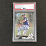 2017 Bowman Chrome Draft #BDC-21 Cal Quantrill Signed Card PSA Slabbed Auto Padres