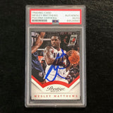 2013-14 Panini Prestige #24 Wesley Matthews Signed Card AUTO PSA Slabbed