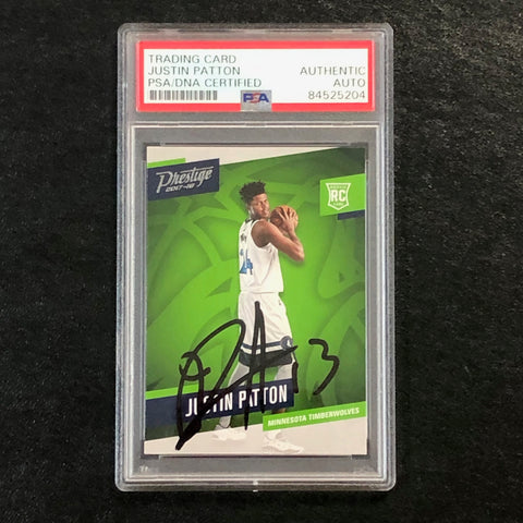 2017-18 Panini Prestige #166 Justin Patton AUTO card PSA Autographed Signed RC Timberwolves