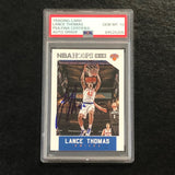 2015-16 NBA Hoops #252 Lance Thomas Signed Card AUTO 10 PSA Slabbed Knicks