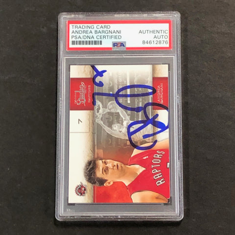 2009-10 Panini Studio #92 Andrea Bargnani Signed Card AUTO PSA Slabbed Raptors