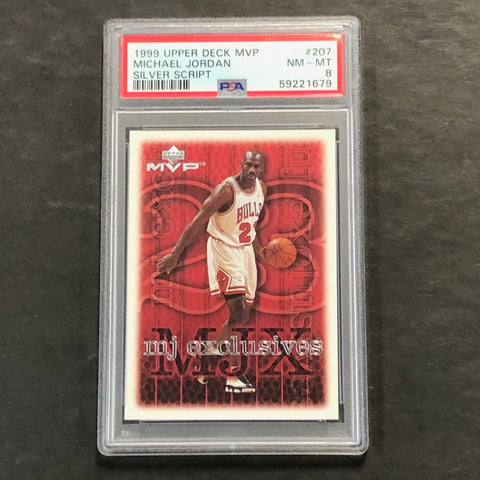 1999 Upper Deck MVP #207 Michael Jordan PSA 8 NM-MT Silver Script