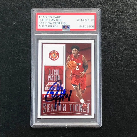 2015-16 Contenders Draft Picks #32 Elfrid Payton AUTO  10 PSA/DNA Slabbed Indiana